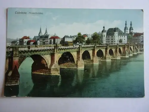 Alte AK Coblenz Koblenz Moselbrücke [aG886]