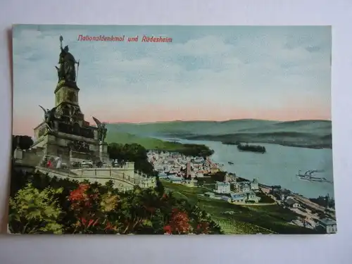 Alte AK Rüdesheim Nationaldenkmal um 1920 [aG888]