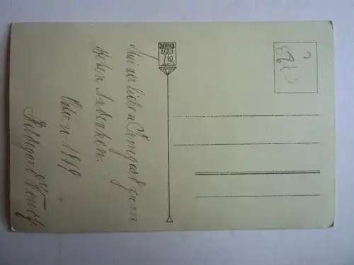 Alte AK Fotokarte Frau Ostern 1919 [aG930]
