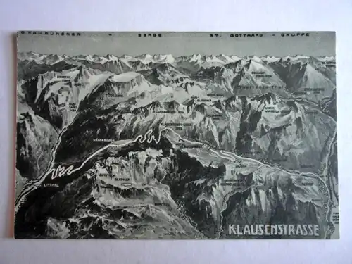 Alte AK Klausenstraße Panoramakarte [aG969]