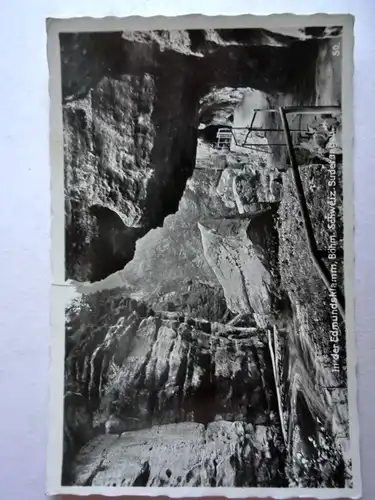 Alte AK Edmundsklamm Böhmische Schweiz Sudetengau [aG983]