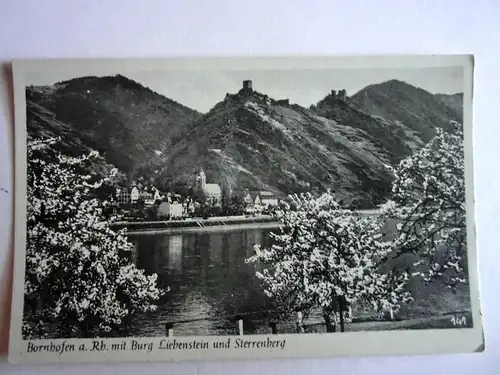 Alte AK Bornhofen mit Burg Liebenstein und Sterrenberg [aG987]