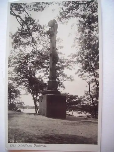 Alte AK Berlin Schildhorn Denkmal [aG2]