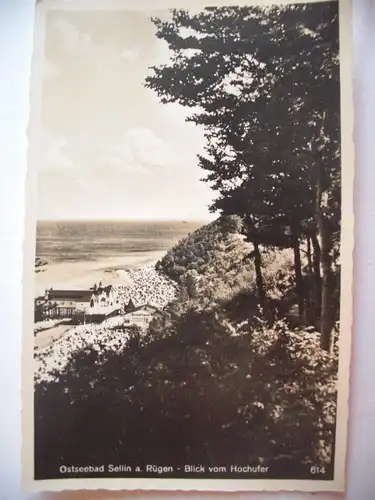 Alte AK Sellin Rügen Blick vom Hochufer [aG27]