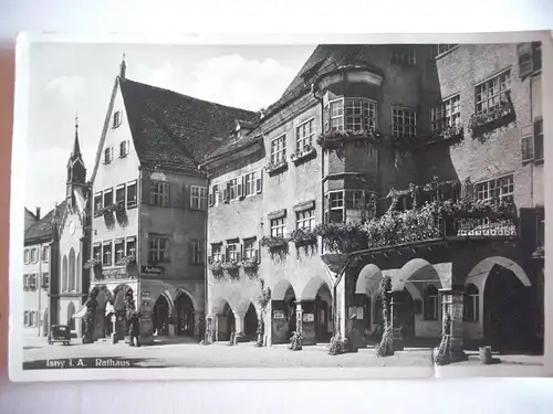 Alte AK Isny Allgäu Rathaus (m. Einriss) [aG41]