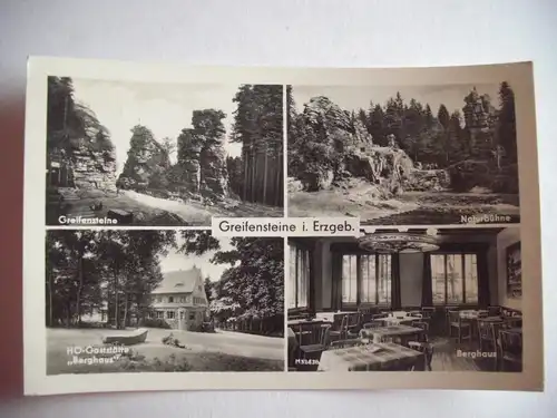 Alte AK Greifensteine Erzgebirge Naturbühne Gaststätte [aG83]
