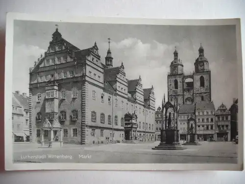 Alte AK Lutherstadt Wittenberg Markt [aG95]