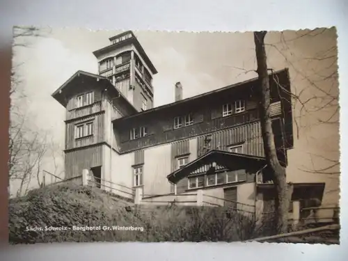 Alte AK Sächsische Schweiz Berghotel Gr. Winterberg [aG134]
