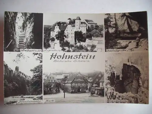 Alte AK Hohnstein Mehrbildkarte [aG137]