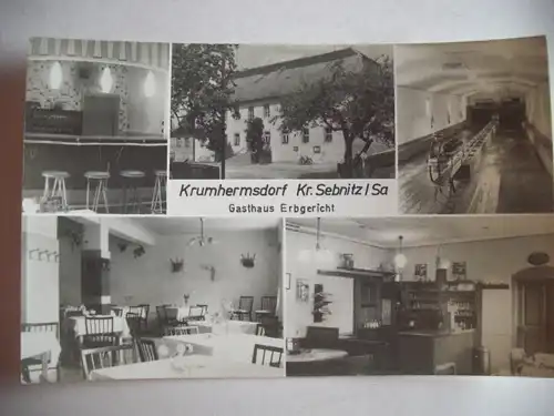 Alte AK Krumhermsdorf Kr. Sebnitz Gasthaus Erbgericht [aG146]