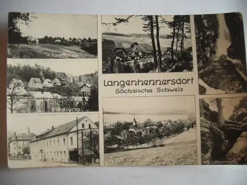 Alte AK Langenhennersdorf Sächsische Schweiz [aG147]