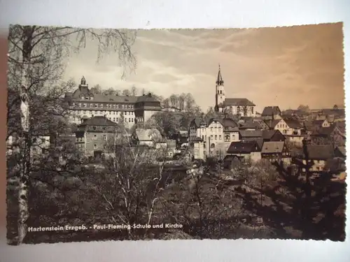 Alte AK Hartenstein Paul Fleming Schule [aG157]
