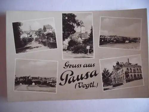 Alte AK Pausa Vogtland Mehrbildkarte [aG204]