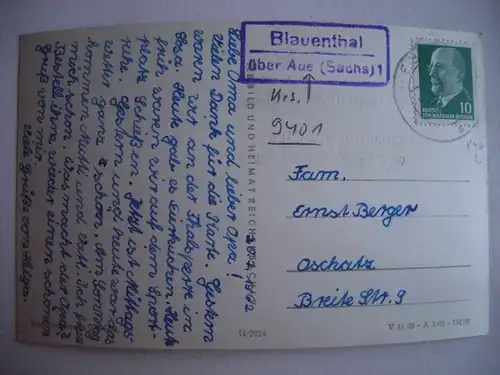 Alte AK Blauenthal Erzgebirge Mehrbildkarte [aG210]