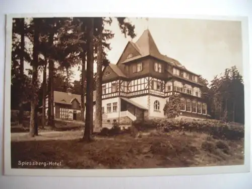Alte AK Friedrichroda Spiessberg Hotel 1937 [E1004]