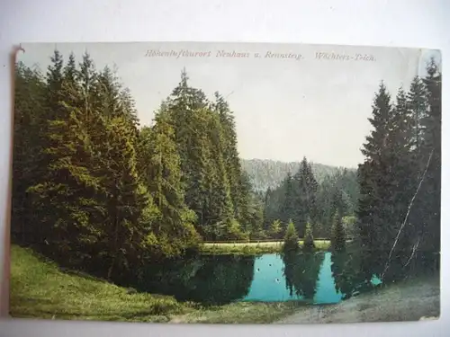 Alte AK Neuhaus Rennwege Wächtersteich um 1920 [E1024]