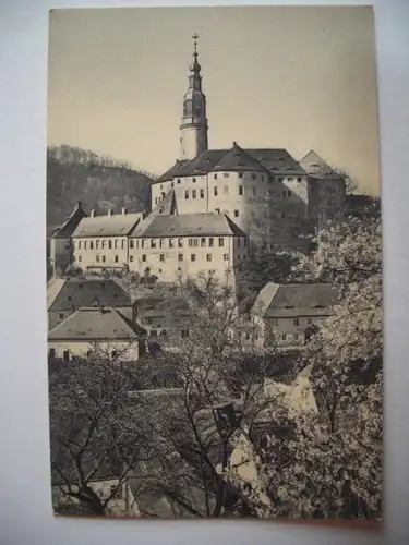 Alte AK Schloß Weesenstein Heimatschutzpostkarte [E73]