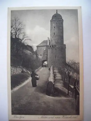 Alte AK Bautzen Neutor und neue Wasserkunst [E135]