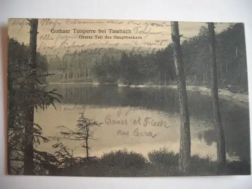 Alte AK Gothaer Talsperre bei Tambach [E173]