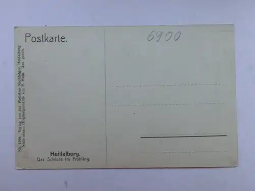 Alte AK Heidelberg Schloß im Frühling [aR81]
