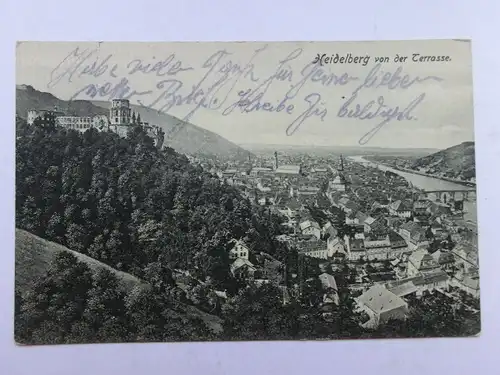 Alte AK Heidelberg von der Terrasse [aR91]