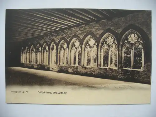 Alte AK Wimpfen Stiftskirche Kreuzgang [aD290]