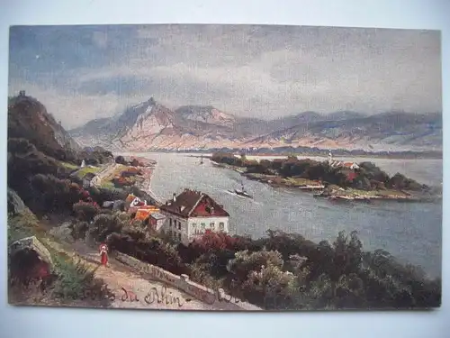 Alte AK Künstlerkarte Rolandseck [aD317]