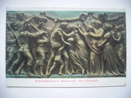 Alte AK Rüdesheim Nationaldenkmal Niederwald [aD325]