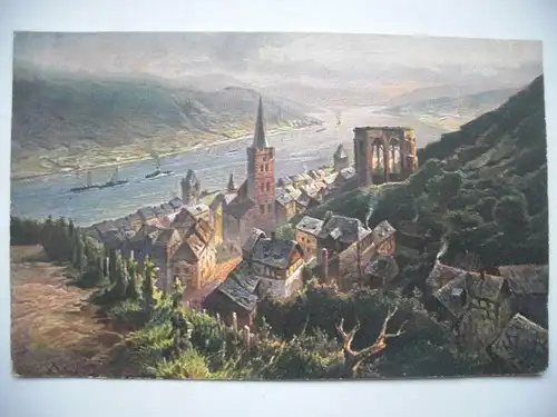 Alte AK Künstlerkarte Baccharach [aD326]