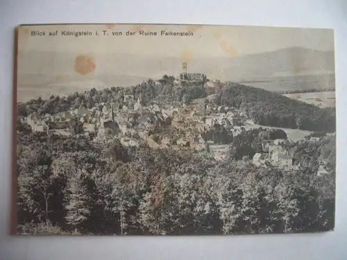 Alte AK Königstein Taunus Ruine Falkenstein [E492]