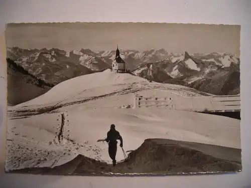 Alte AK Wallberg Karwendel Wettersteingebirge Skifahren [E762]