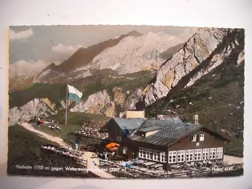 Alte AK Hochalm gegen Wettersteinwandspitze [E763]