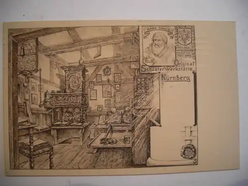 Alte AK Nürnberg Original Schuster-Werkstätte 1921 [E788]