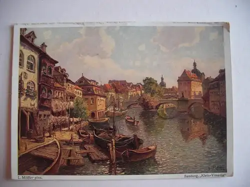 Alte AK Bamberg Klein Venedig nach Ludwig Mößler [E1086]