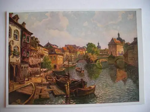 Alte AK Bamberg Klein Venedig nach Ludwig Mößler [E1088]