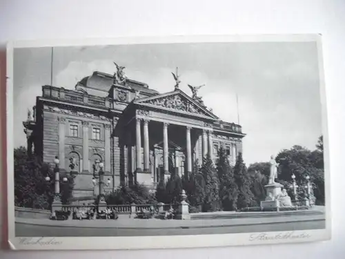 Alte AK Wiesbaden Staatstheater um 1935 [E495]