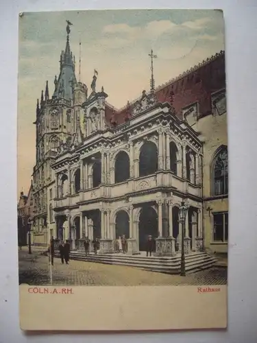 Alte AK Cöln Köln Rathaus 1912 [E524]