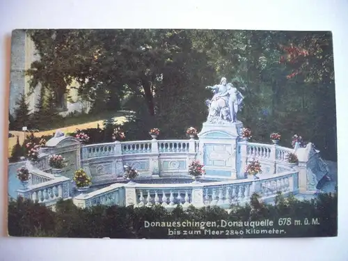 Alte AK Donaueschingen Donauquelle um 1920 [E700]