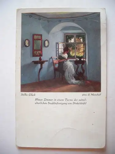 Alte AK Künstlerkarte Stilles Glück G. Marschall [E1246]