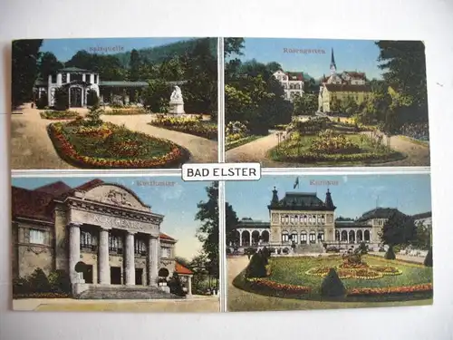 Alte AK Bad Elster Mehrbildkarte 1924 [E36]
