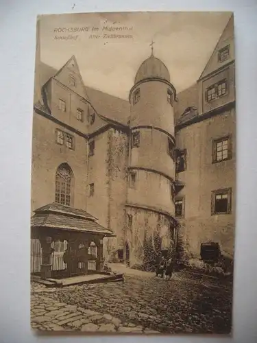 Alte AK Rochsburg Muldenthal Alter Ziehbrunnen [E38]