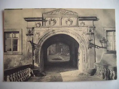 Alte AK Schloß Weesenstein Heimatschutzpostkarte [E71]