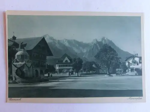 Alte AK Garmisch Partenkirchen Marienplatz [aE682]