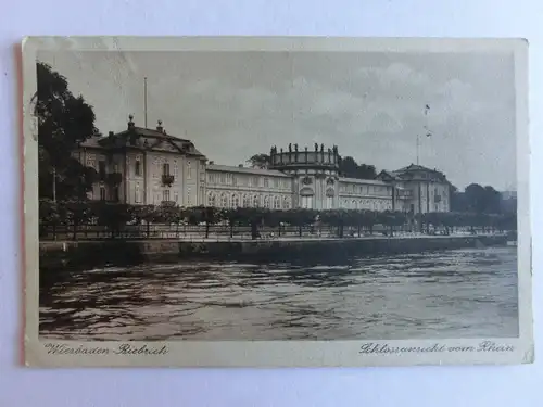 Alte AK Wiesbaden Biebrich Schloßansicht [aE688]