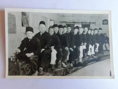 Alte AK Fotokarte Berchtesgaden Salzbergwerk [aE703]