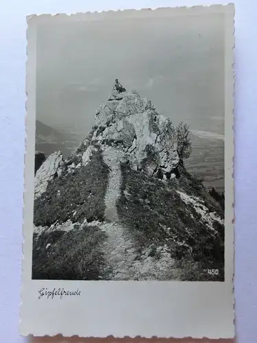 Alte AK Gipfelfreude Berg Bergsteigen [aE729]