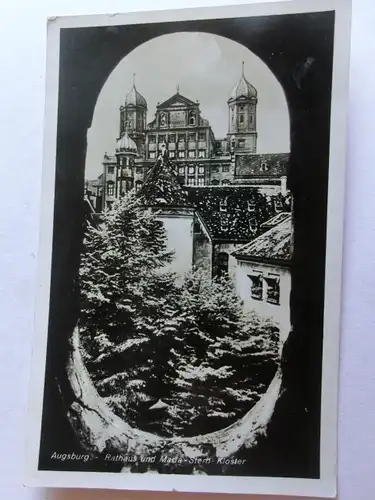 Alte AK Augsburg Rathaus Maria Stern Kloster [aE730]