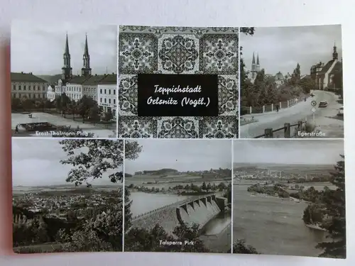 Alte AK Oelsnitz Mehrbildkarte Teppichstadt [C1042]