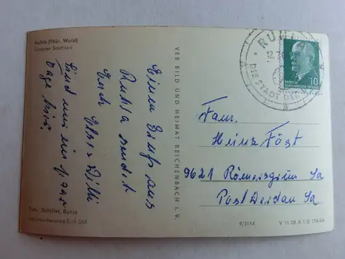 Alte AK Ruhla Unterer Stadtteil [C1080]