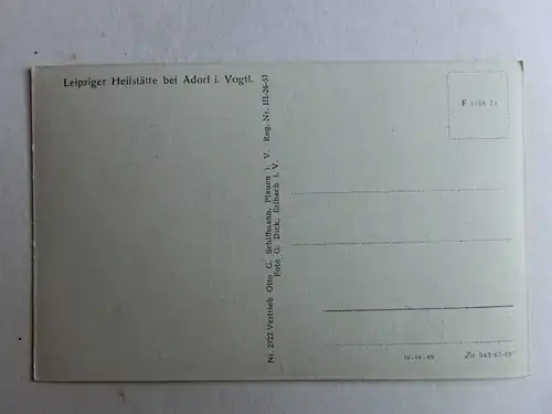 Alte AK Adorf Leipziger Heilstätte [C1166]